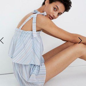 Madewell Tie-Strap Overlay Cover-Up Romper